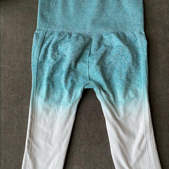 Gymshark Ombre Leggings - White & Blue - Picture 3 of 3